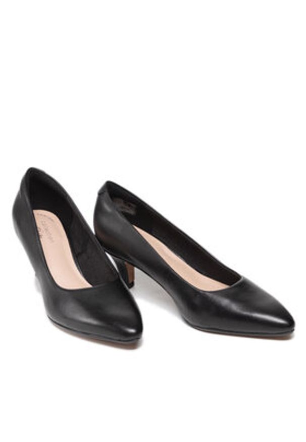 Clarks Półbuty Linvale Jerica 261372084 Czarny. Kolor: czarny. Materiał: skóra