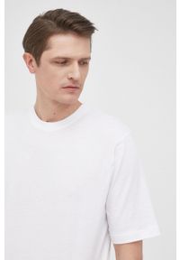 Resteröds t-shirt bawełniany kolor biały gładki. Kolor: biały. Materiał: bawełna. Wzór: gładki