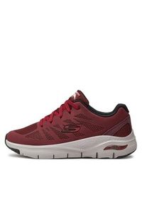 skechers - Skechers Sneakersy Charge Back 232042/BURG Bordowy. Kolor: czerwony. Materiał: materiał #4