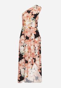 Born2be - Czarna Wiskozowa Kwiatowa Sukienka o Asymetrycznym Kroju Lironia. Okazja: na co dzień. Kolor: czarny. Materiał: wiskoza. Wzór: kwiaty. Sezon: wiosna, lato. Typ sukienki: asymetryczne. Styl: casual, elegancki #6