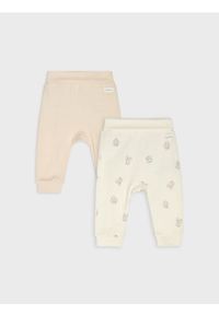 Sinsay - Spodnie dresowe 2 pack - kremowy. Kolor: kremowy. Materiał: dresówka #1