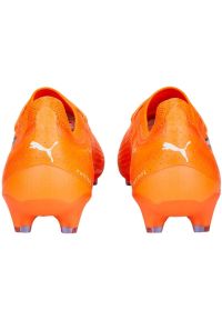 Buty piłkarskie Puma Ultra Ultimate FG/AG M 107163 01 pomarańcze i czerwienie pomarańczowe. Kolor: pomarańczowy. Materiał: materiał. Sport: piłka nożna