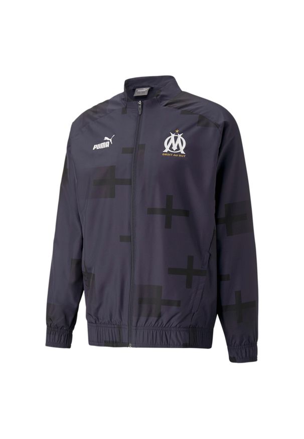 Puma - Bluza dresowa om 2022/23 prematch. Kolor: szary, biały, wielokolorowy. Materiał: dresówka. Sport: piłka nożna