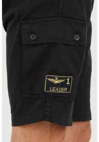 Aeronautica Militare - AERONAUTICA MILITARE Czarne męskie bermudy Frecce Tricolori, Rozmiar M. Kolor: czarny #2