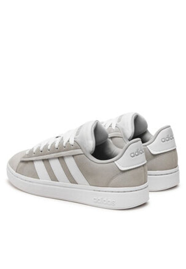 Adidas - adidas Sneakersy Grand Court Alpha JH7234 Szary. Kolor: szary. Materiał: zamsz, skóra