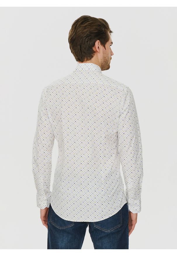 PAKO LORENTE – Męska koszula w mikrowzór P24SF-1X-020-B-S - Pako Lorente. Okazja: na co dzień. Materiał: elastan, jeans. Styl: casual