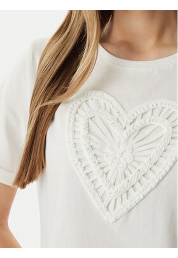 Morgan T-Shirt 261-DUROUJ Biały Regular Fit. Kolor: biały. Materiał: bawełna