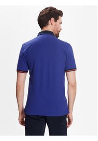 La Martina Polo VMP005 PK001 Niebieski Slim Fit. Typ kołnierza: polo. Kolor: niebieski. Materiał: bawełna