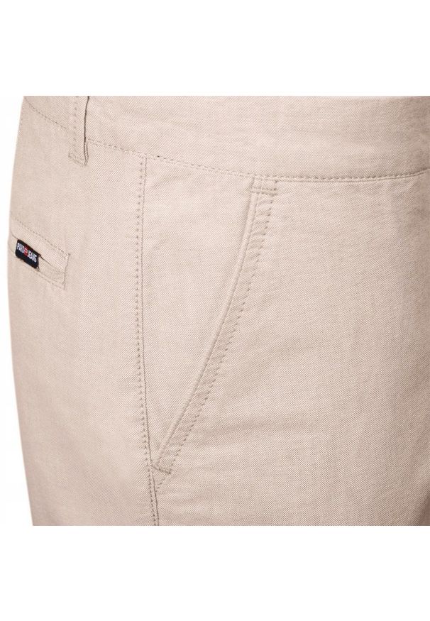 Bawełniane Męskie Krótkie Spodenki (Szorty) - Pako Jeans - Beż. Kolor: brązowy, beżowy, wielokolorowy. Materiał: bawełna. Długość: krótkie. Sezon: lato. Styl: klasyczny