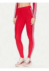 Adidas - adidas Legginsy Adicolor Classics 3-Stripes Leggings IB7382 Czerwony. Kolor: czerwony. Materiał: bawełna