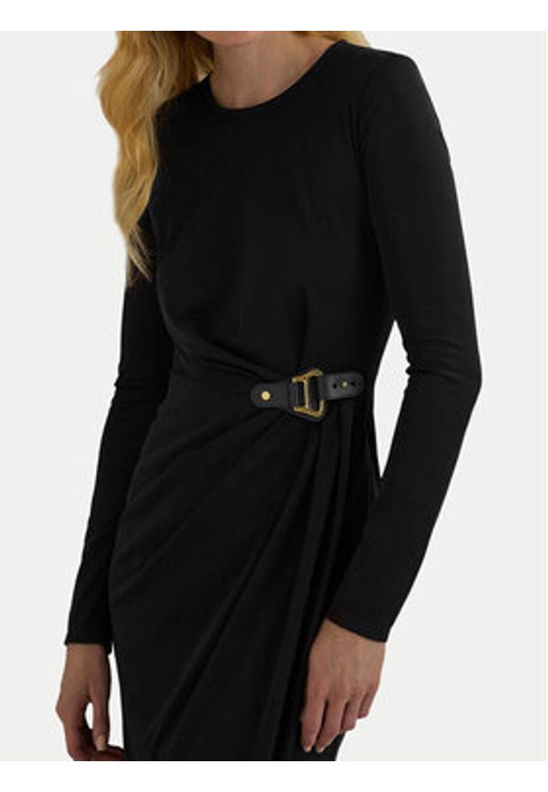 Lauren Ralph Lauren - LAUREN RALPH LAUREN Sukienka codzienna 250951397001 Brązowy Slim Fit. Okazja: na co dzień. Kolor: brązowy. Materiał: syntetyk. Typ sukienki: proste. Styl: casual