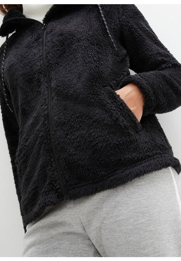 bonprix - Bluza rozpinana z polaru. Kolor: czarny. Materiał: polar