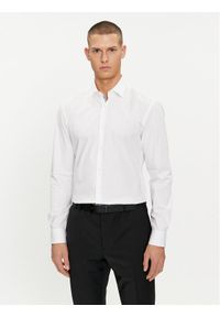 Hugo Koszula Koey 50513889 Biały Slim Fit. Kolor: biały. Materiał: bawełna #1
