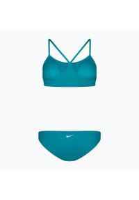 Strój pływacki dwuczęściowy damski Nike Essential Sports Bikini. Kolor: niebieski