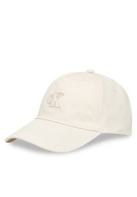 Calvin Klein Czapka z daszkiem Monogram Shine Embroidery Cap LV04F5044G Biały. Kolor: biały. Materiał: bawełna #1