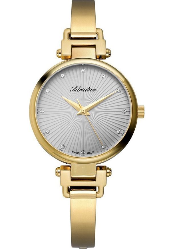 Zegarek Adriatica Zegarek damski Adriatica A3807.1147Q CYRKONIE złoty. Kolor: złoty