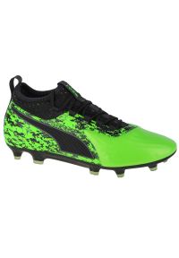 Buty Puma One 19.2 FG/AG M 105484 03 zielone zielone. Kolor: zielony. Materiał: syntetyk. Szerokość cholewki: normalna. Sport: piłka nożna #1