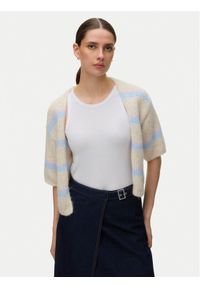 Vero Moda Kardigan Maybe 10348316 Beżowy Regular Fit. Kolor: beżowy. Materiał: syntetyk #1