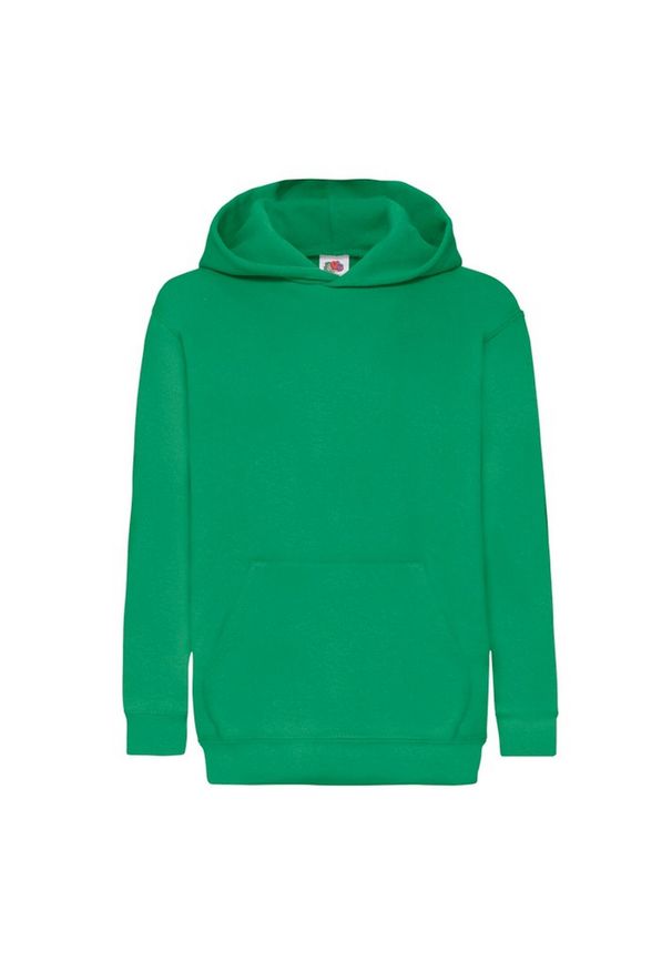FRUIT OF THE LOOM - Bluza Z Kapturem Dla Dzieci. Typ kołnierza: kaptur. Kolor: zielony. Sport: joga i pilates