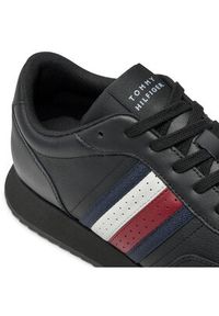 TOMMY HILFIGER - Tommy Hilfiger Sneakersy Runner Evo Lth Mix Ess FM0FM05121 Czarny. Kolor: czarny. Materiał: materiał #6