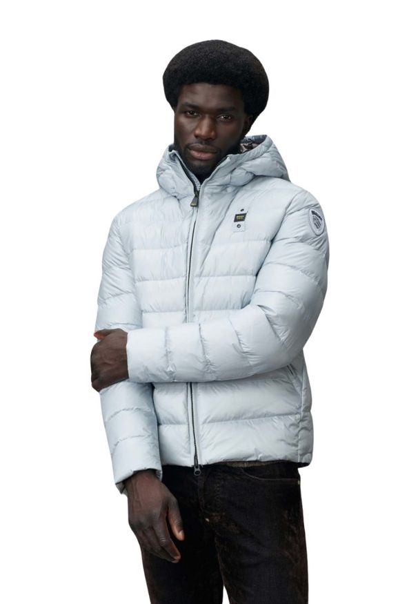 Blauer USA - BLAUER Błękitna kurtka męska Acton Short Jackets, Rozmiar XL. Kolor: niebieski. Materiał: poliamid