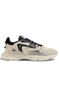 Buty Lacoste L003 Neo 123 1 SMA 745SMA0001-2G9 - beżowe. Zapięcie: sznurówki. Kolor: beżowy. Materiał: neopren, guma, syntetyk, materiał, skóra. Szerokość cholewki: normalna