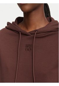 Hugo - HUGO Bluza Delfinia 50522423 Brązowy Regular Fit. Kolor: brązowy. Materiał: bawełna #5
