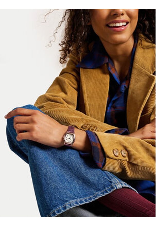 Fossil Zegarek Harlow ES5428 Fioletowy. Kolor: fioletowy