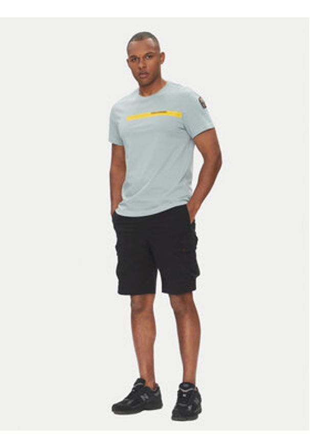 Parajumpers T-Shirt Tape 25SMPMTSIT01 Niebieski Regular Fit. Kolor: niebieski. Materiał: bawełna