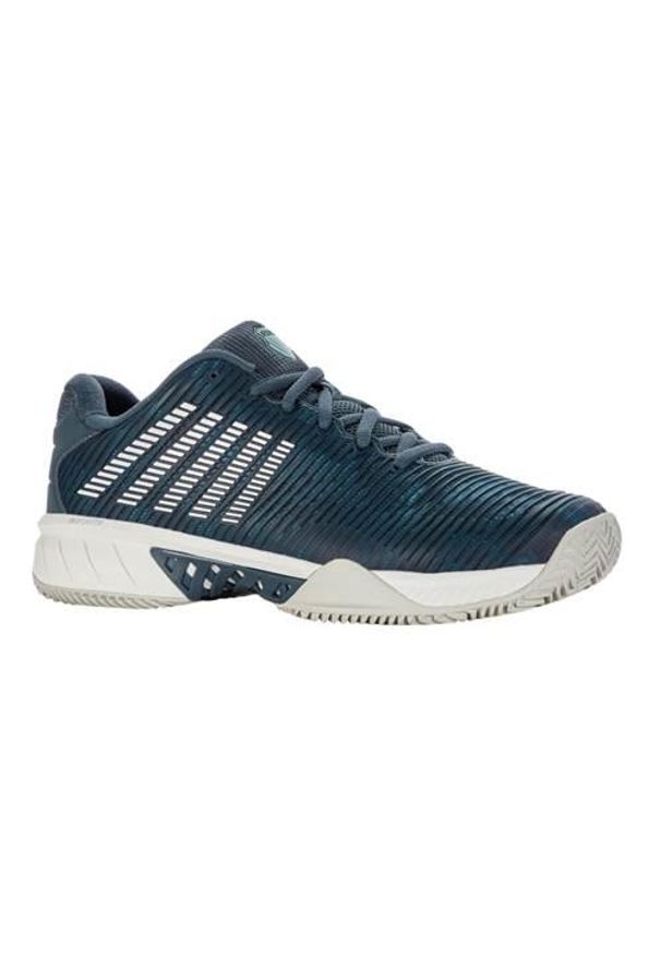 Buty do tenisa męskie K-Swiss Hypercourt Express 2 Hb. Zapięcie: sznurówki. Kolor: niebieski. Materiał: materiał, tkanina, syntetyk. Szerokość cholewki: normalna. Sport: tenis