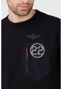 Aeronautica Militare - AERONAUTICA MILITARE Czarna bluza. Kolor: czarny #9