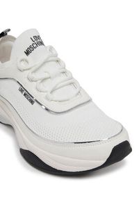 Love Moschino - LOVE MOSCHINO Sneakersy JA15475G0MIY210A Biały. Kolor: biały. Materiał: skóra #5
