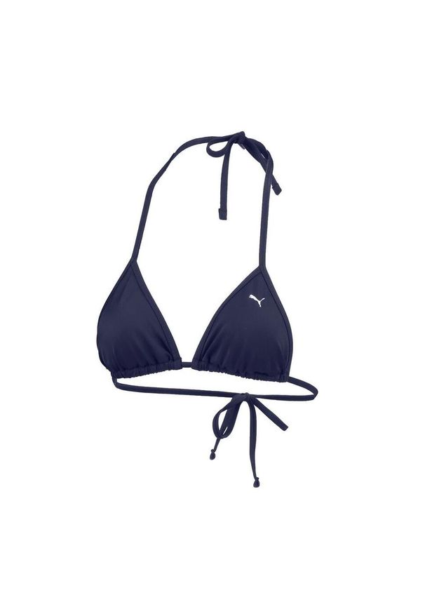 Damski trójkątny góra od bikini Puma, granatowy. Kolor: niebieski. Materiał: poliester