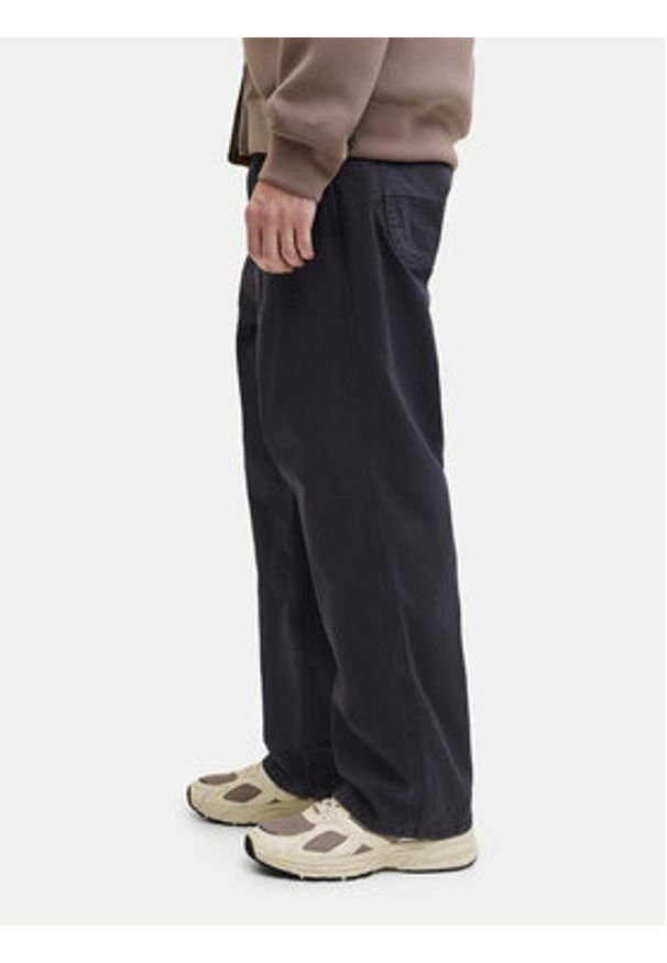 Jack & Jones Spodnie materiałowe Alex 12288528 Czarny Baggy Fit. Kolor: czarny. Materiał: bawełna