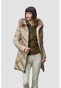 Blauer USA - BLAUER Beżowa damska kurtka Althea Raincoat Long Jackets, Rozmiar M. Kolor: beżowy. Materiał: poliamid, puch. Styl: elegancki #3