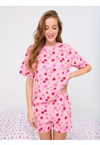 Sinsay - Piżama dwuczęściowa - różowy. Kolor: różowy. Długość: krótkie #1