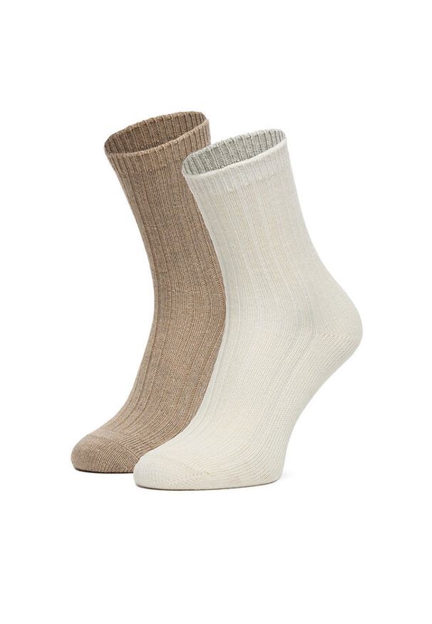 Nine West Skarpety CEO_AS_NW_08_W_AW25 (2 PACK) Écru. Materiał: wiskoza, materiał