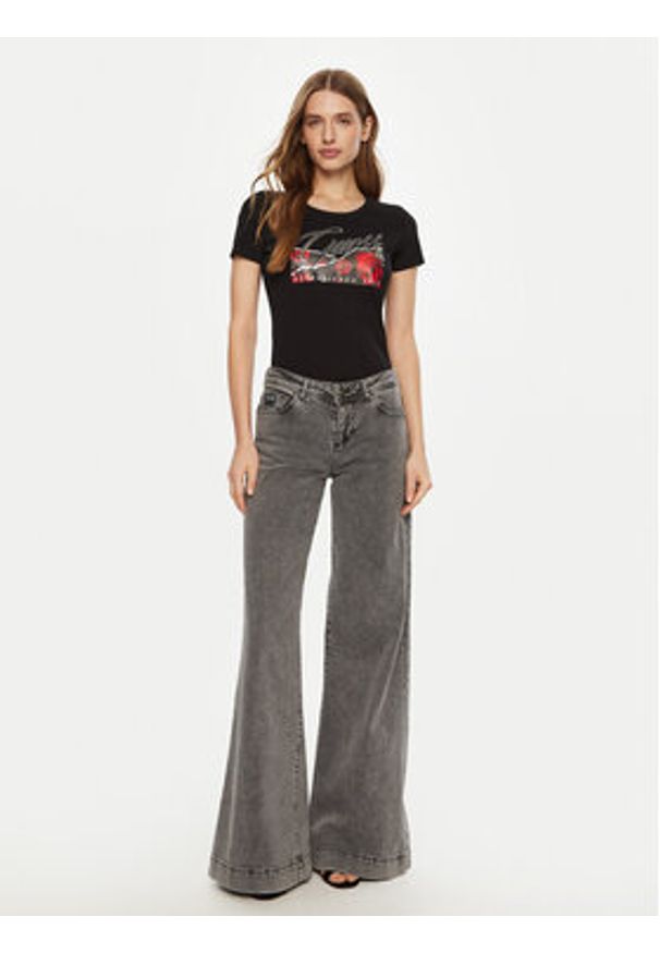Guess T-Shirt W5RI03 J1314 Czarny Regular Fit. Kolor: czarny. Materiał: bawełna
