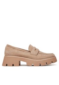 DeeZee Loafersy 8-124-1 Beżowy. Kolor: beżowy. Materiał: materiał