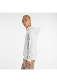 Bluza męska New Balance MT53925AHH – szara. Typ kołnierza: kaptur. Kolor: szary. Materiał: bawełna, dresówka, materiał. Wzór: aplikacja #4
