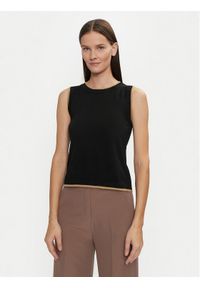 Luisa Spagnoli Bluzka Macinapepe 58514 Czarny Regular Fit. Kolor: czarny. Materiał: wełna