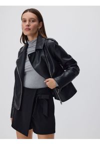 Reserved - Spódnico-szorty z kokardą - czarny. Kolor: czarny. Materiał: tkanina