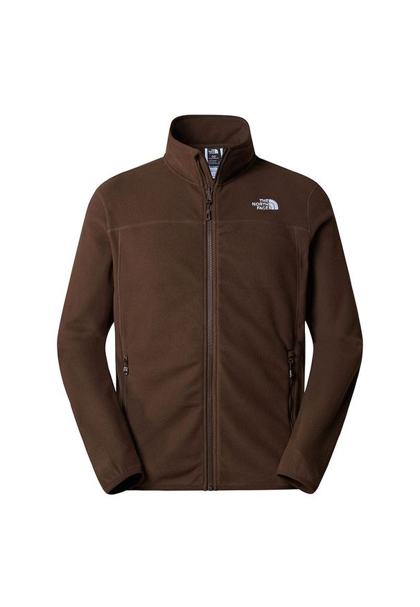 Bluza The North Face 100 Glacier Full-Zip Fleece 0A855XHCF1 - brązowa. Okazja: na co dzień. Kolor: brązowy. Materiał: poliester. Styl: casual, klasyczny