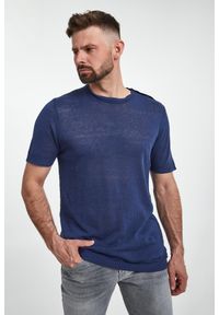 Liu Jo - Sweter męski lniany LIU JO. Materiał: len