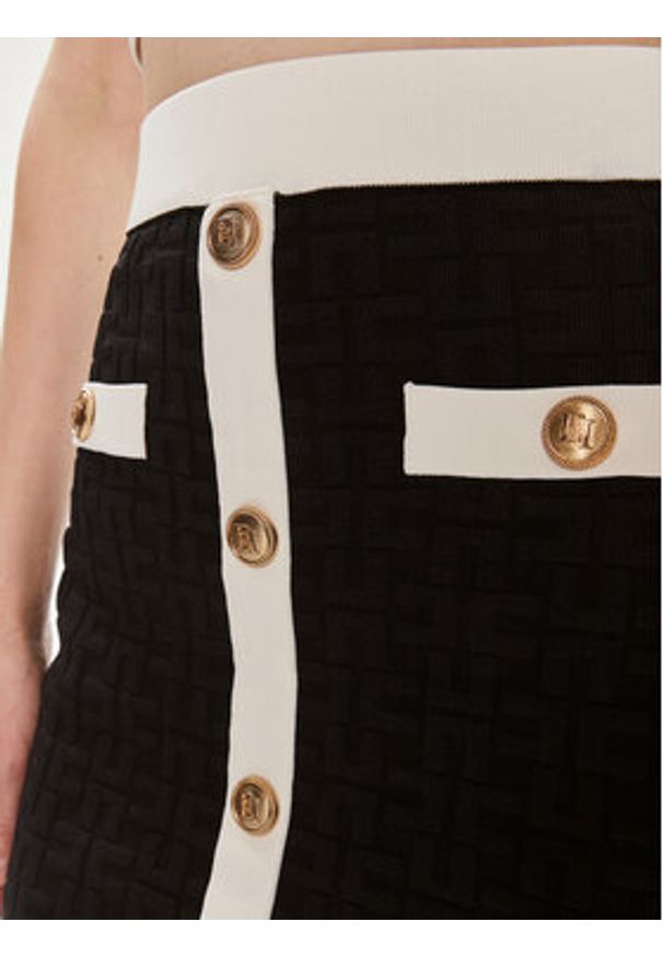Elisabetta Franchi Spódnica mini GK-98B-42E2-004477 Czarny Slim Fit. Kolor: czarny. Materiał: wiskoza, syntetyk