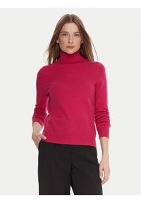United Colors of Benetton - United Colors Of Benetton Golf 1002D2348 Różowy Regular Fit. Typ kołnierza: golf. Kolor: różowy. Materiał: wełna