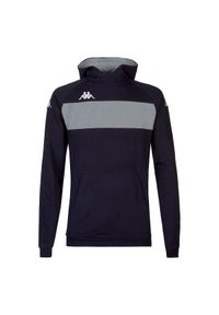 Bluza z kapturem dla dzieci Kappa Daccio. Typ kołnierza: kaptur. Kolor: szary, niebieski, wielokolorowy. Wzór: kolorowy. Sport: joga i pilates