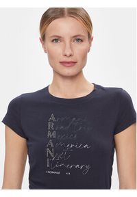Armani Exchange T-Shirt 3DYT05 YJ3RZ 1593 Granatowy Slim Fit. Kolor: niebieski. Materiał: bawełna