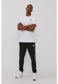 Adidas - adidas Spodnie GK8821 męskie kolor czarny z aplikacją. Kolor: czarny. Wzór: aplikacja #2