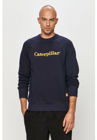 CATerpillar - Caterpillar - Bluza bawełniana. Okazja: na co dzień. Typ kołnierza: bez kaptura. Kolor: niebieski. Materiał: bawełna. Długość rękawa: raglanowy rękaw. Wzór: nadruk. Styl: casual #1